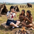 タイムスリップ　マンモスの肉を食らうＪＫ 5枚目