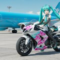 初音ミクとバイクと飛行機 4枚目