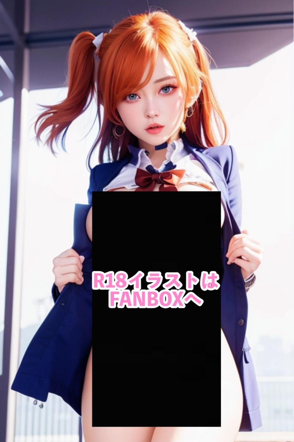 下着で着替え時に自撮りする高坂穂乃果AIコスプレイヤー💕
