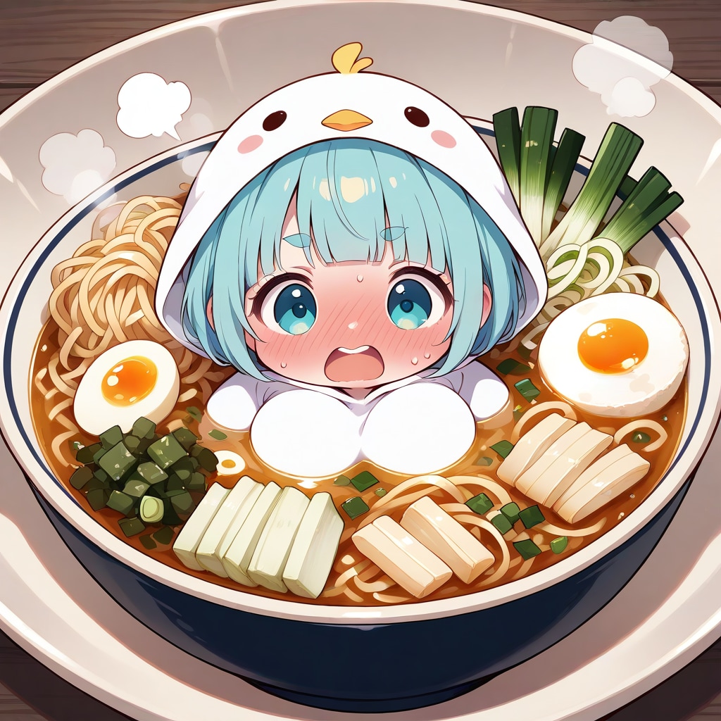 ハイ、めぐちゃんラーメンお待ち‼️