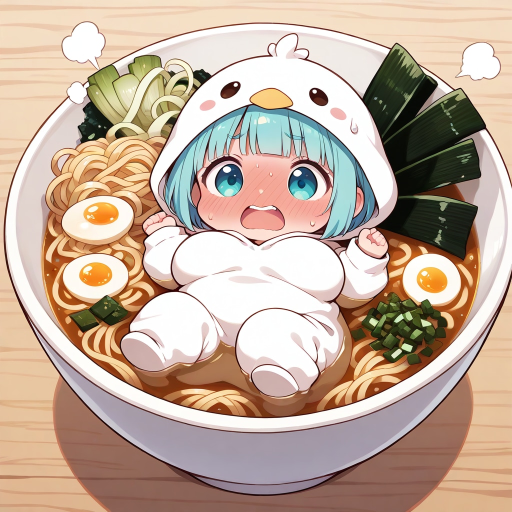 ハイ、めぐちゃんラーメンお待ち‼️