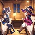 宿で明日の作戦を練る二人 3枚目