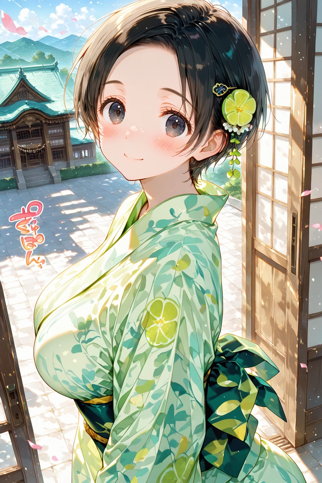 二人っきりになれたうれしさで始終（しじゅう）そわそわしている姿が初々（ういうい）しくてかわいい彼女