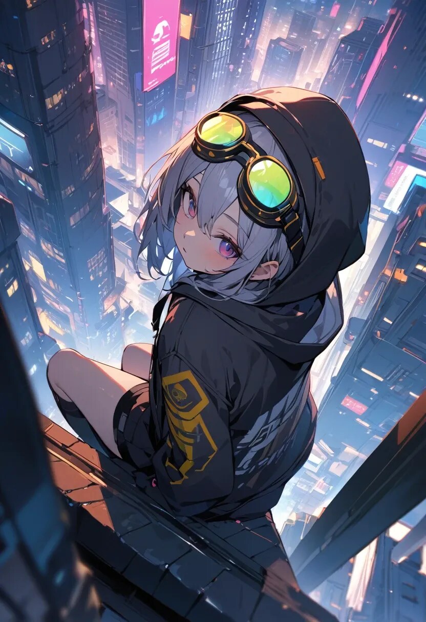 摩天楼の上で | の人気AIイラスト・グラビア