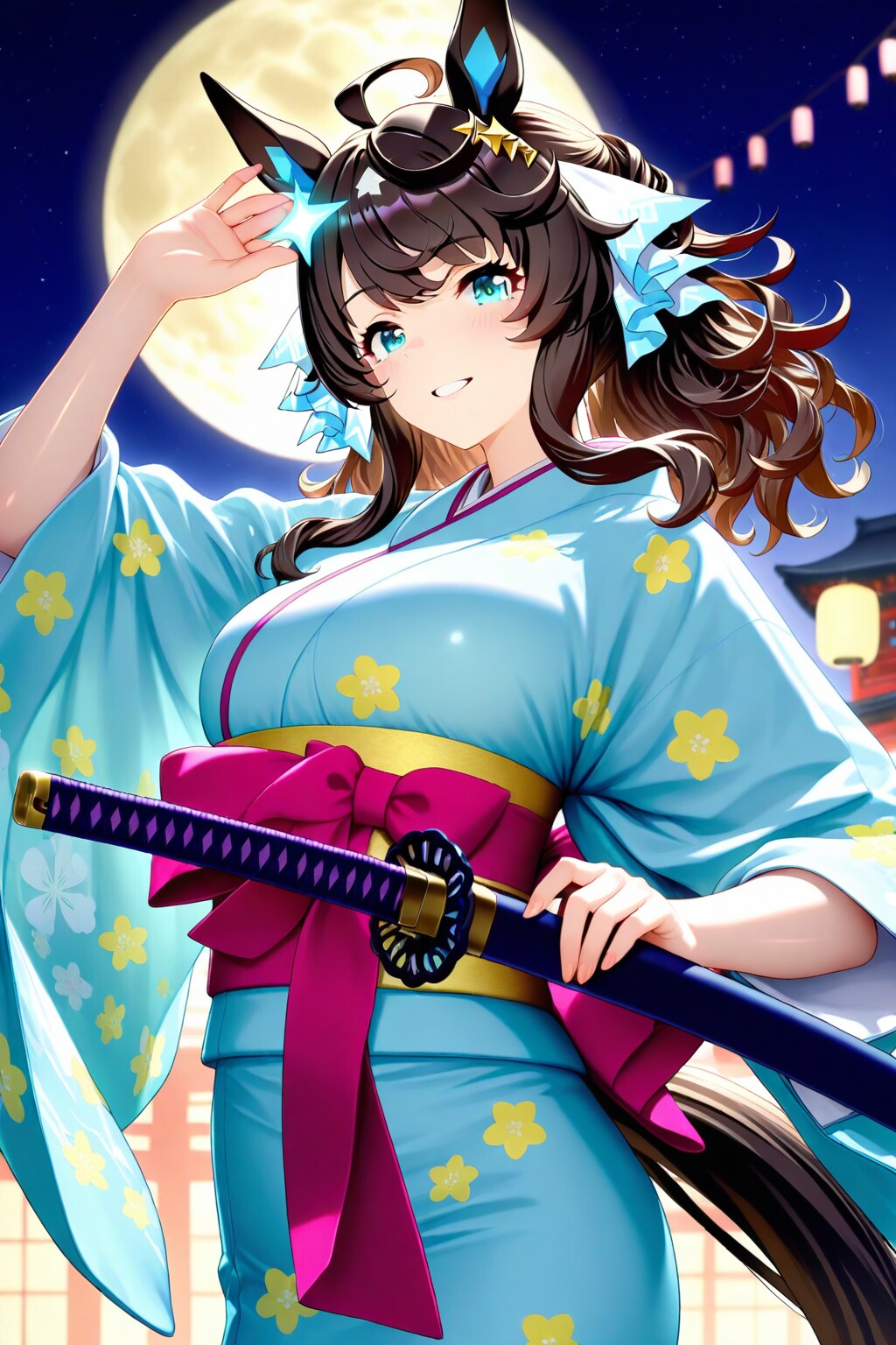 デアリングタクト(着物＋刀) | の人気AIイラスト・グラビア