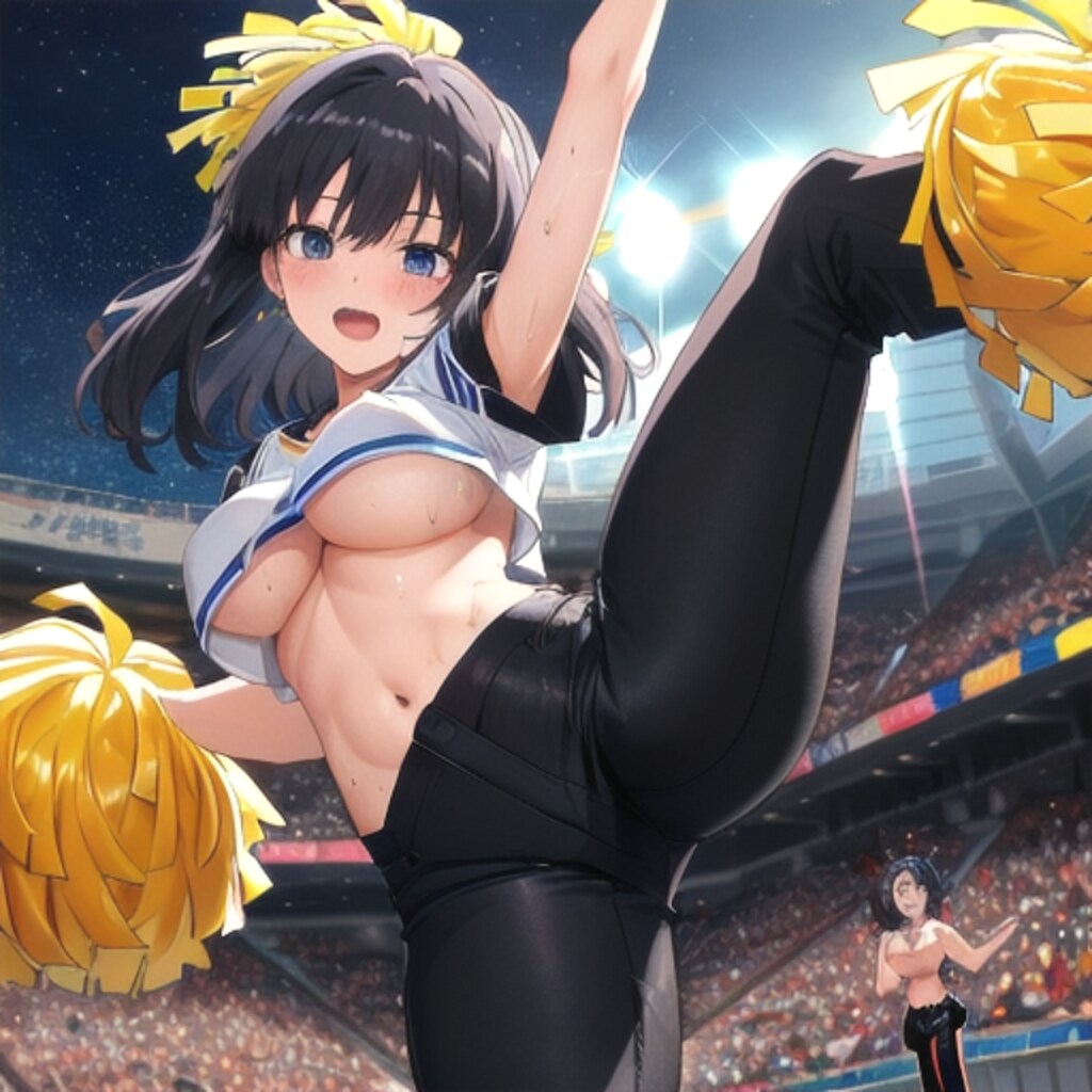 チアガールの練習④