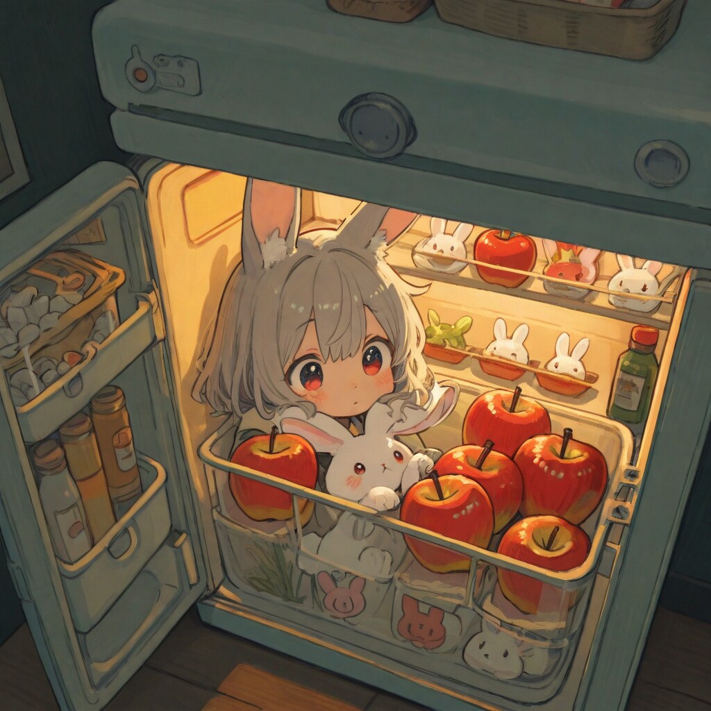 りんご狂いの冷蔵庫