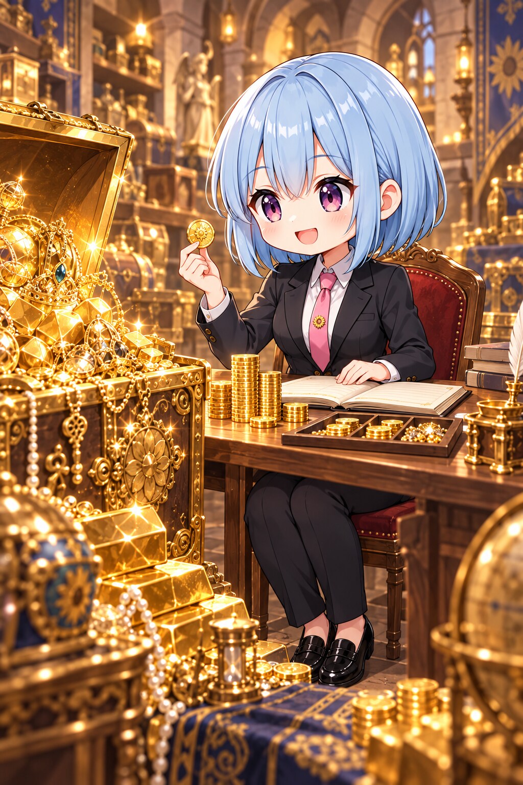 黄金の山も、きっちり数えます！