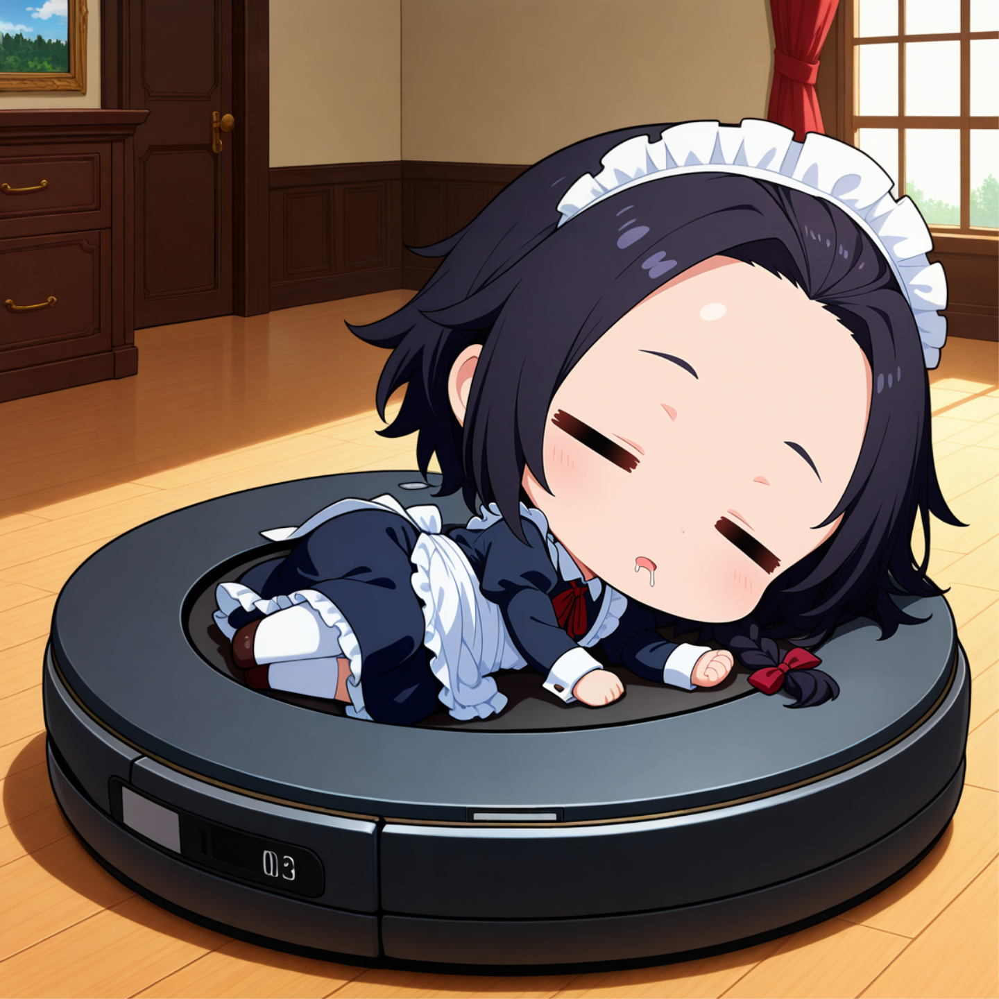お掃除中