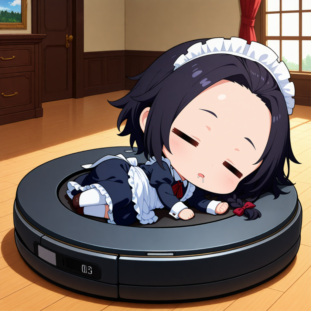 お掃除中