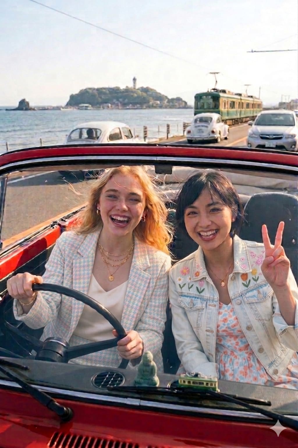 チャーミーと結衣ちゃん。今日は、鎌倉ドライブ⭐