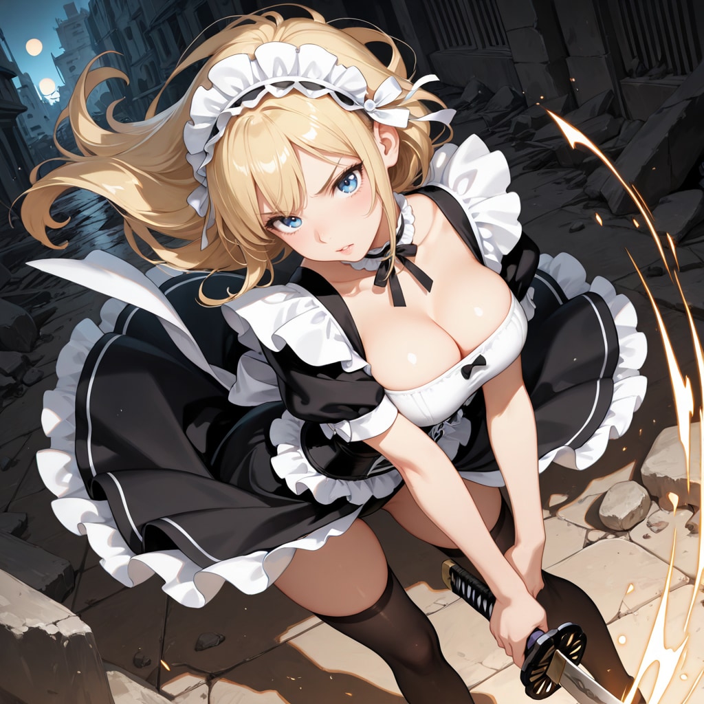 戦うメイドさん | の人気AIイラスト・グラビア