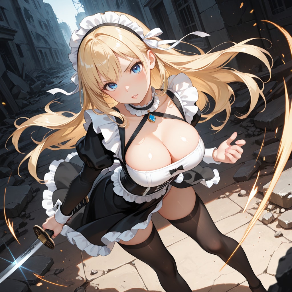 戦うメイドさん