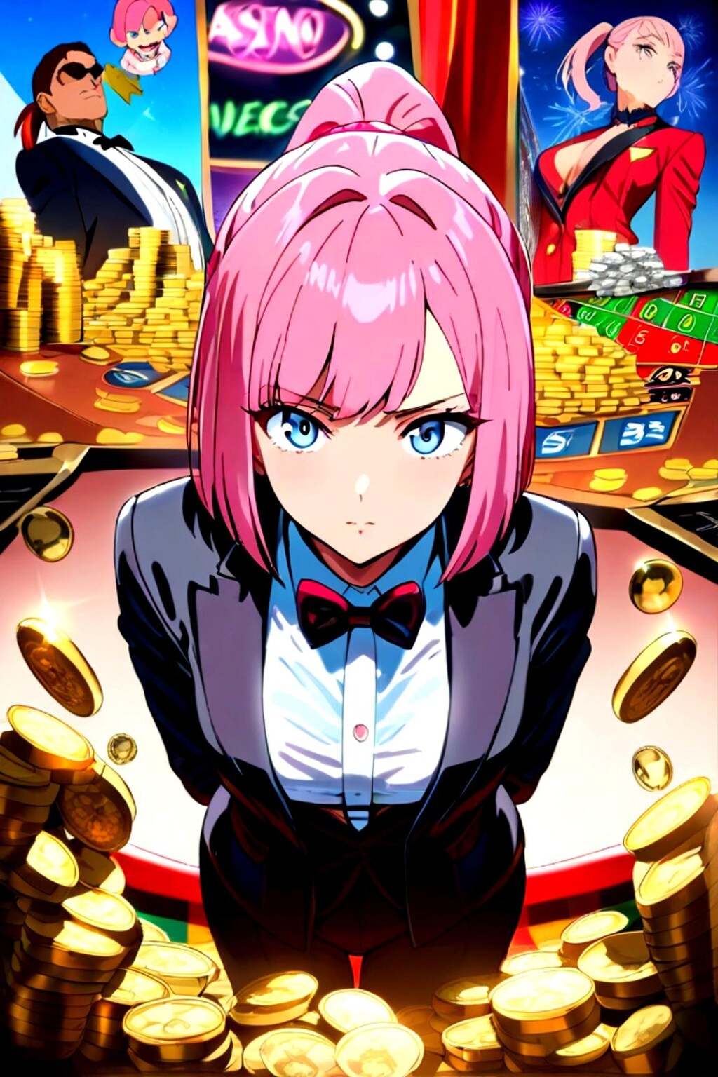 ディーラーのピンク髪ちゃん