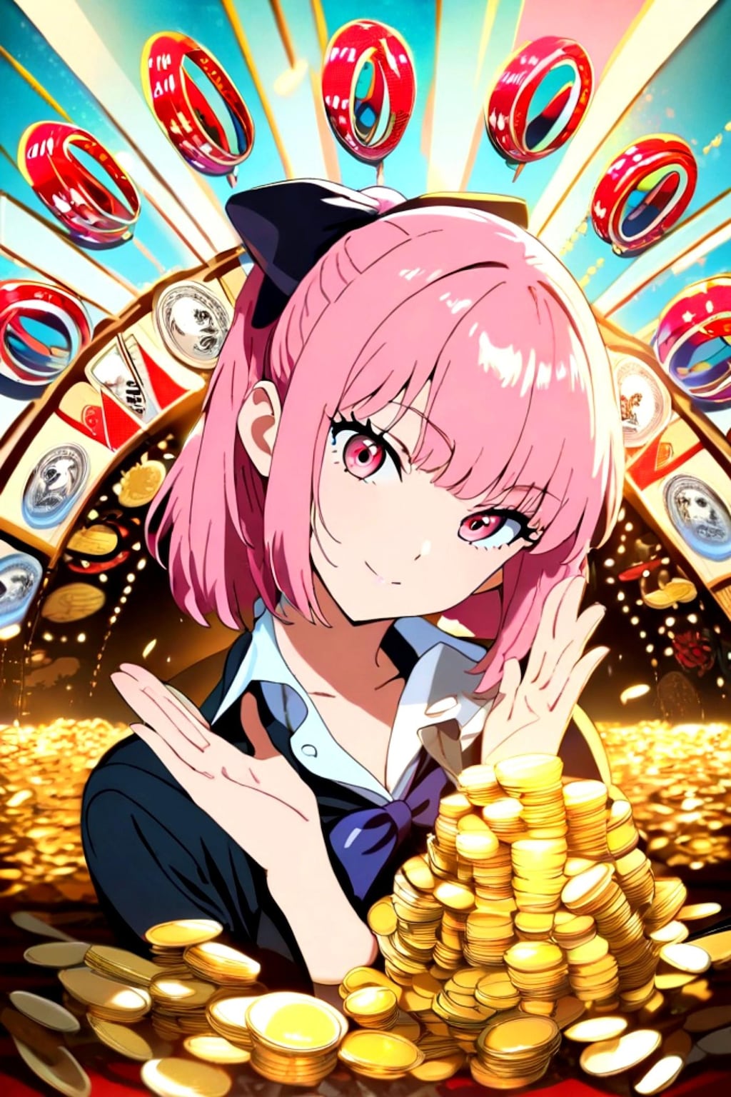 ディーラーのピンク髪ちゃん