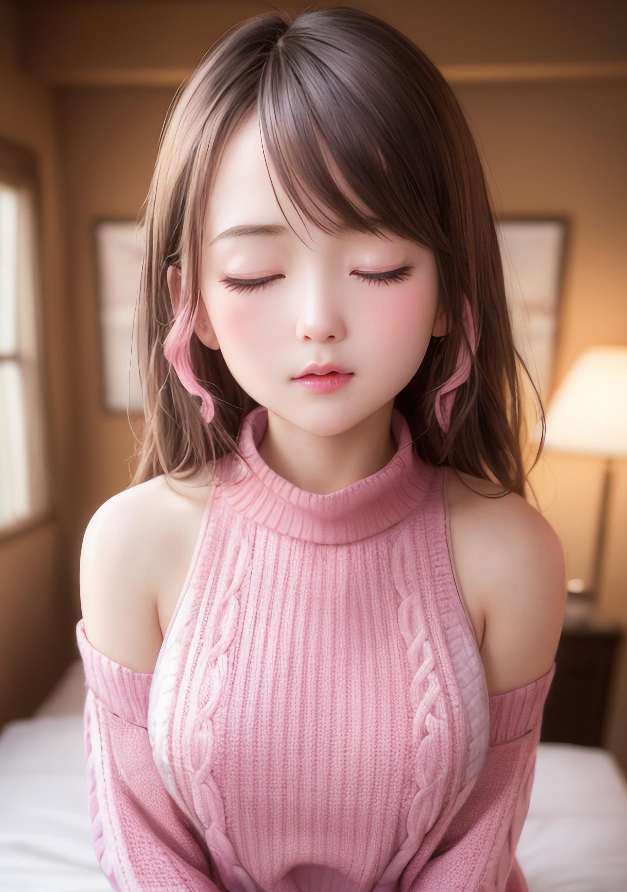 キス待ち（黒髪）