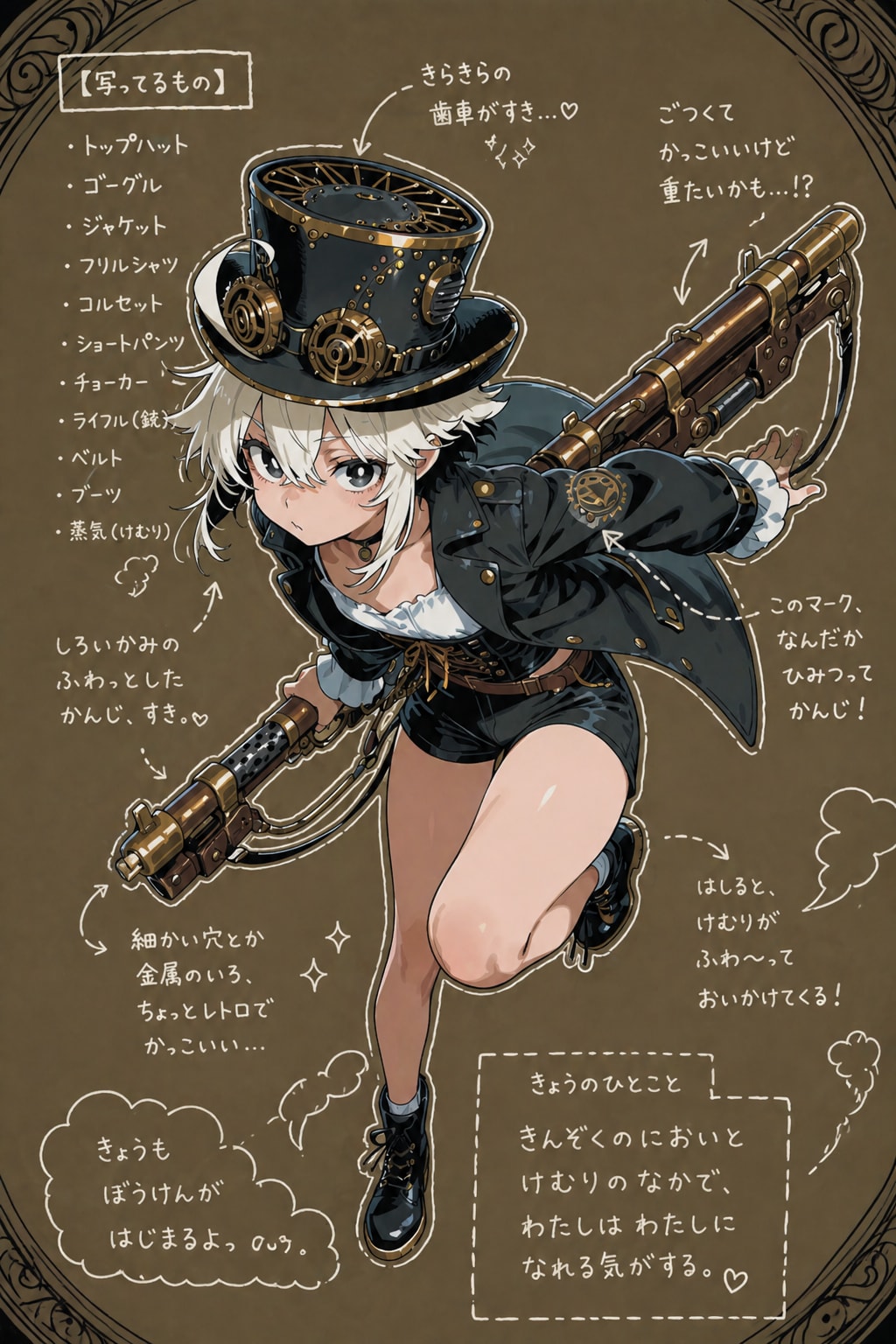 スチパン白黒 | の人気AIイラスト・グラビア