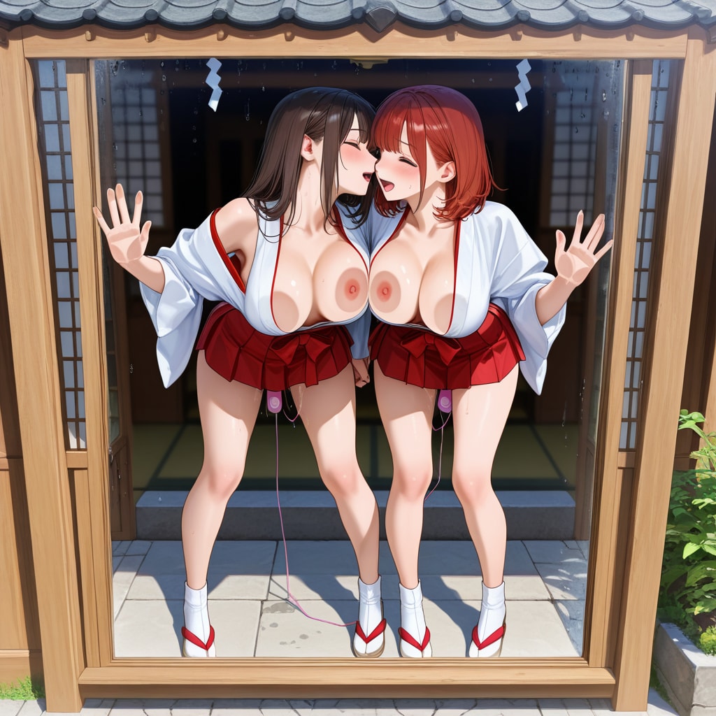 ガラスに胸を押しつけて(コスプレ編)