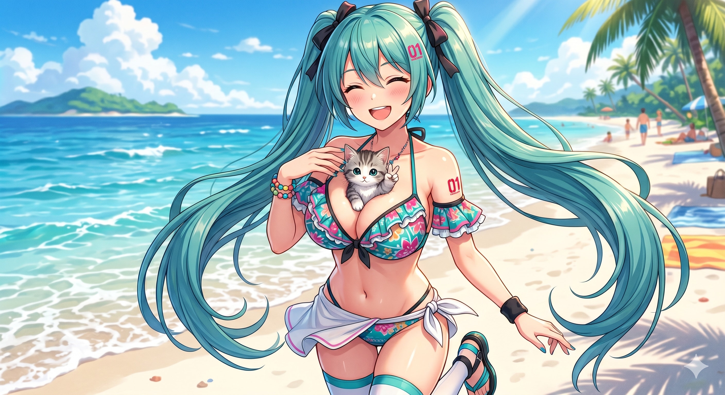 ミクさんと猫ちゃん✌️