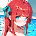 水面にビキニ浮かぶプロンプト 3枚目