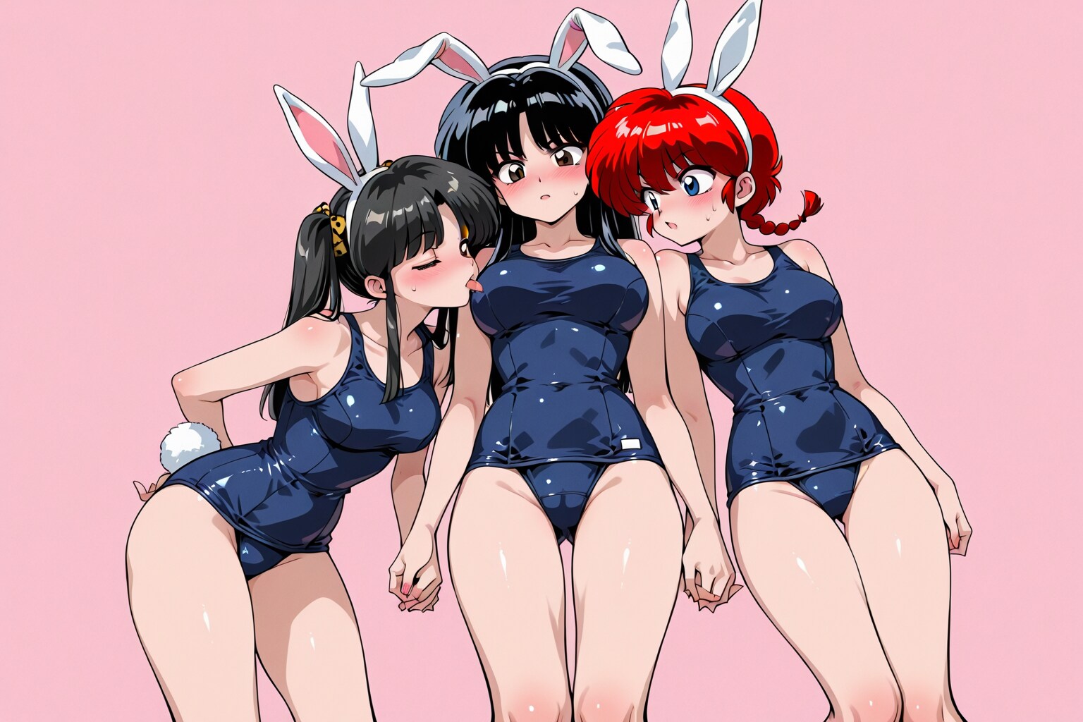 親子で！スク水バニーガール！