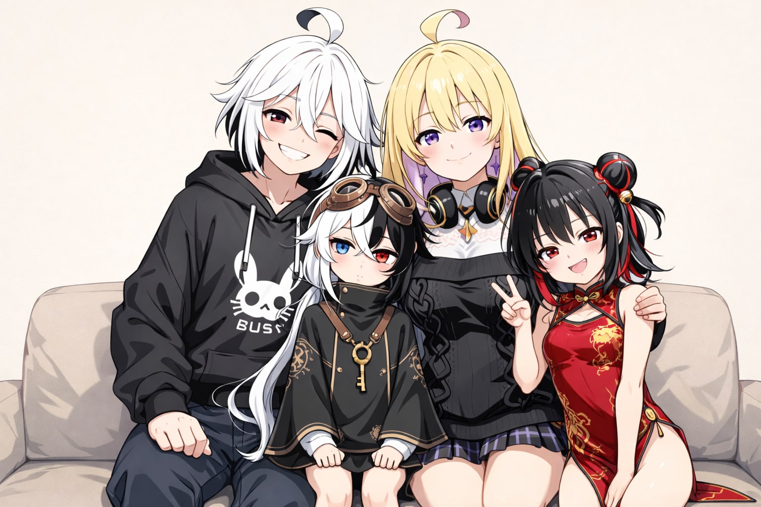 白黒ファミリー | の人気AIイラスト・グラビア