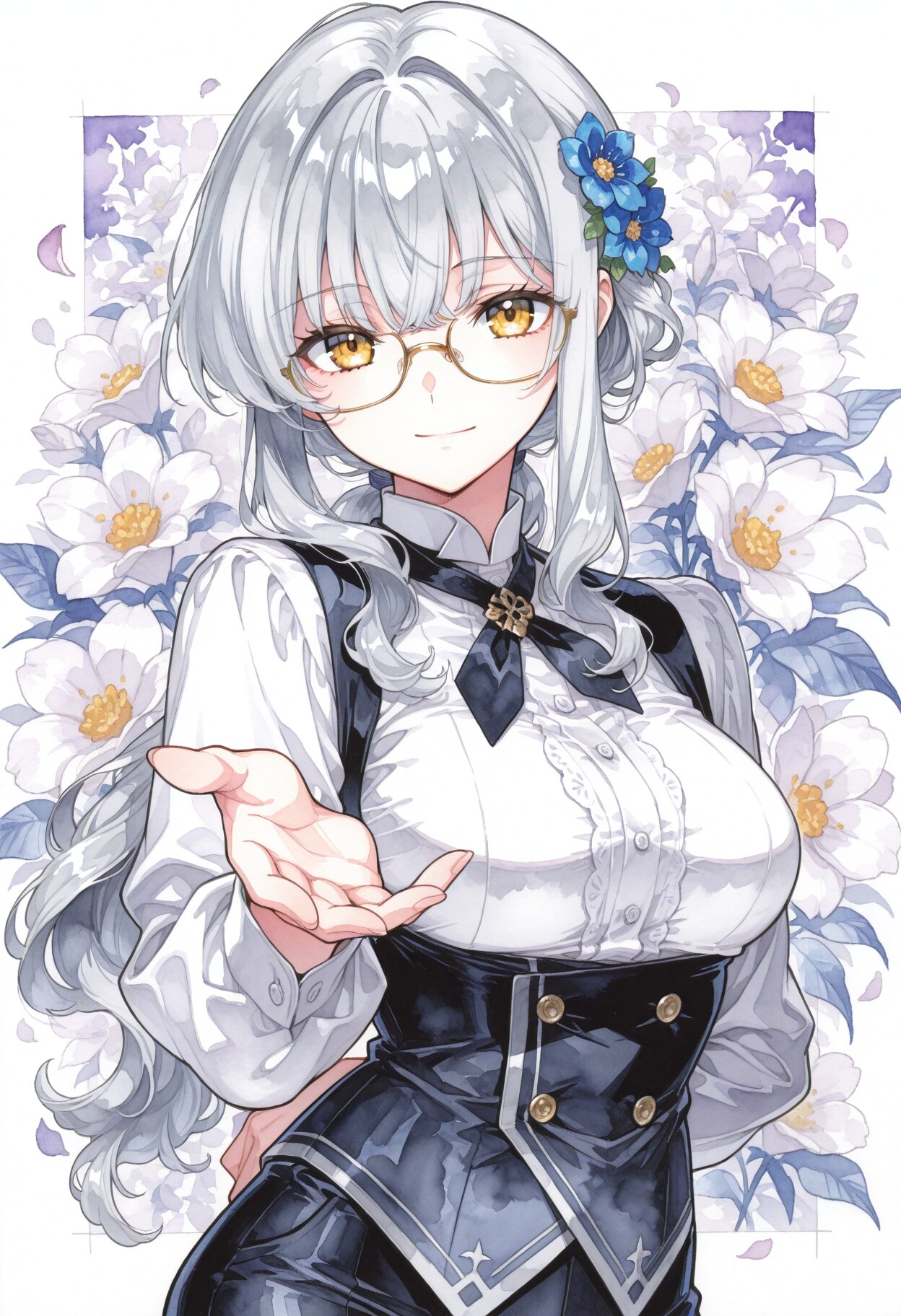 看板娘　flowers