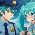 初音ミクと警察官 4枚目