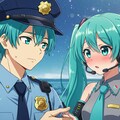 初音ミクと警察官 3枚目