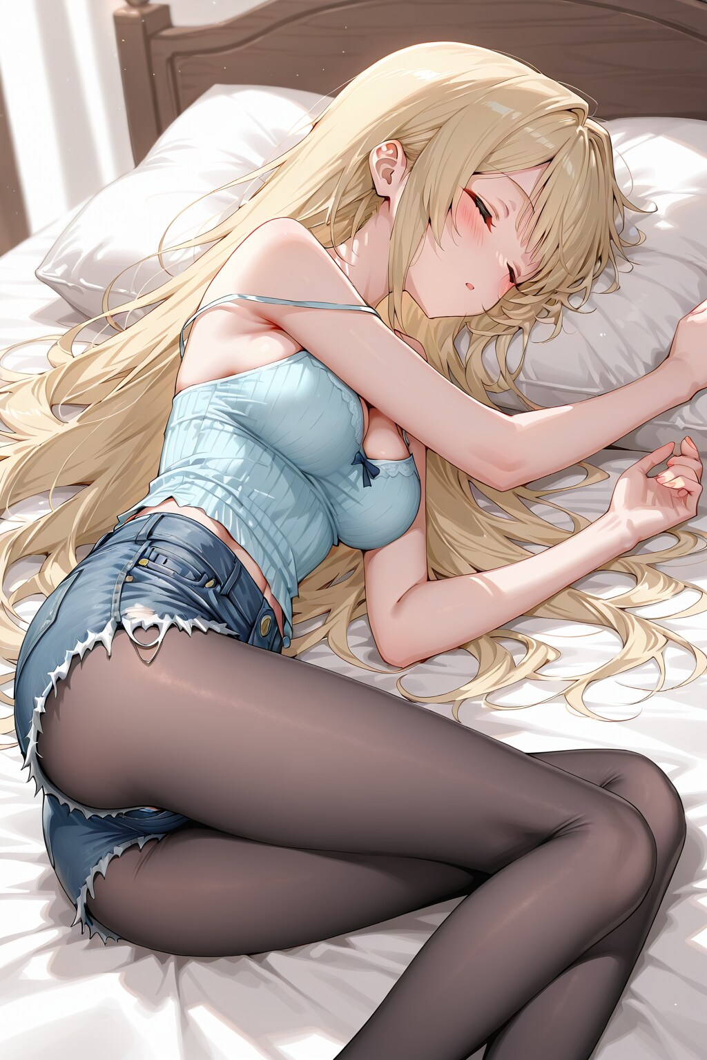 金髪　春眠
