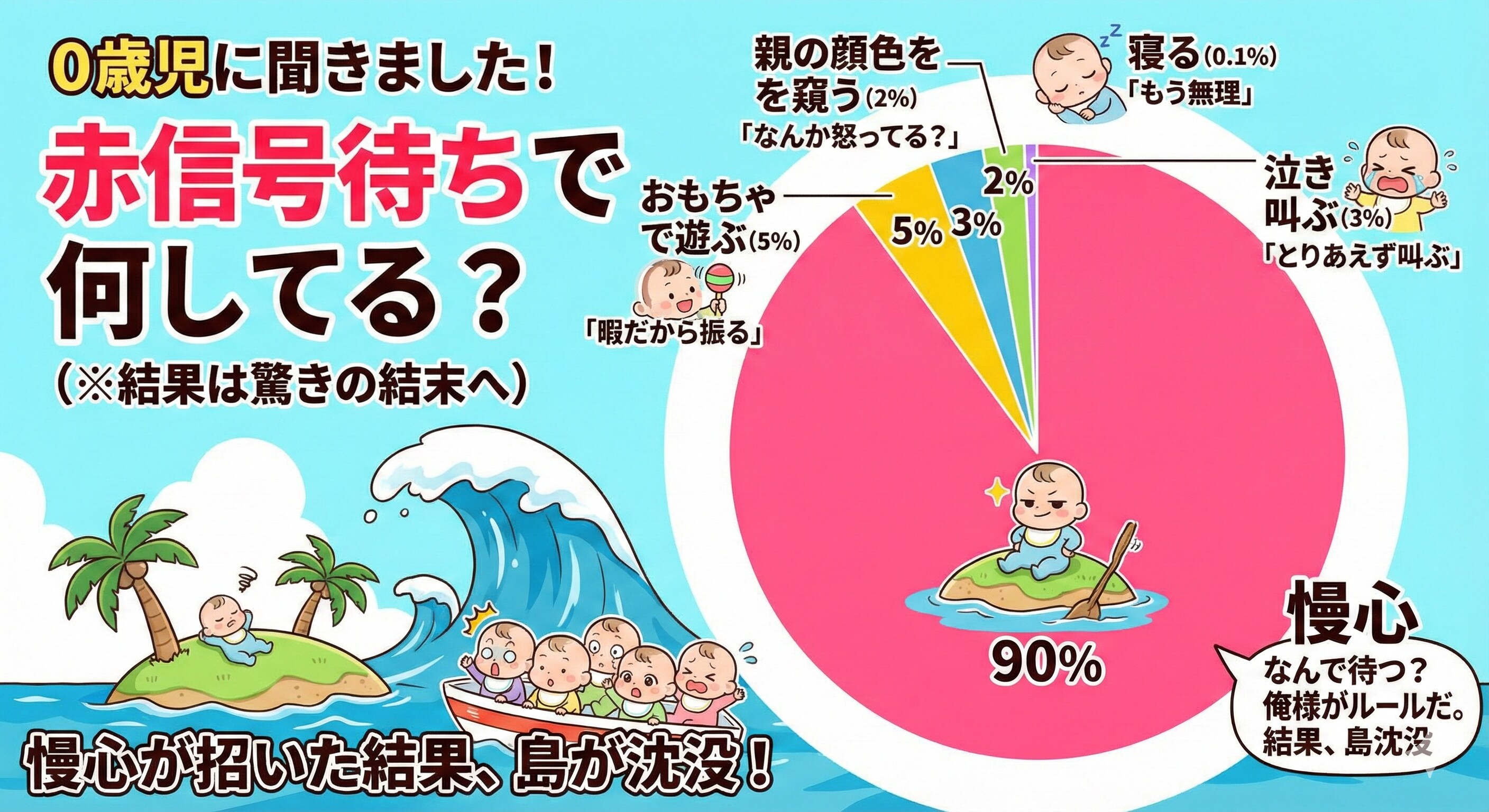 0歳児アンケート　赤信号で何してる？ | の人気AIイラスト・グラビア