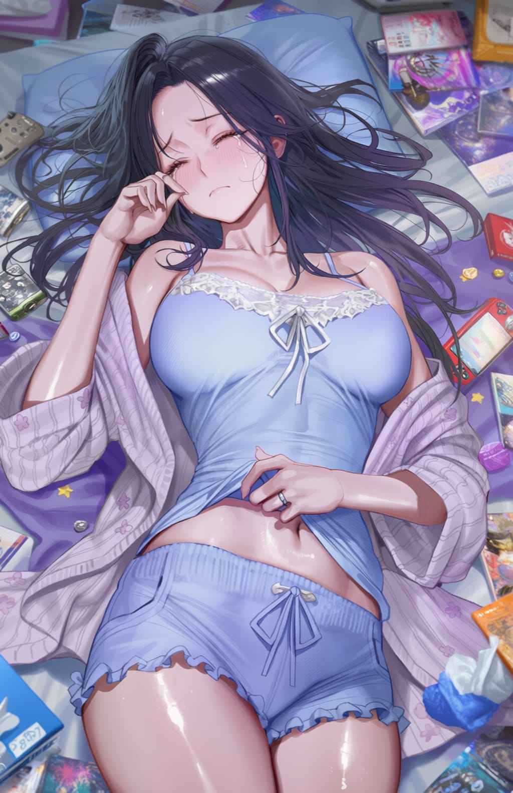 ブラジルに負けて悔しくて泣きながらふて寝するママ😭💤