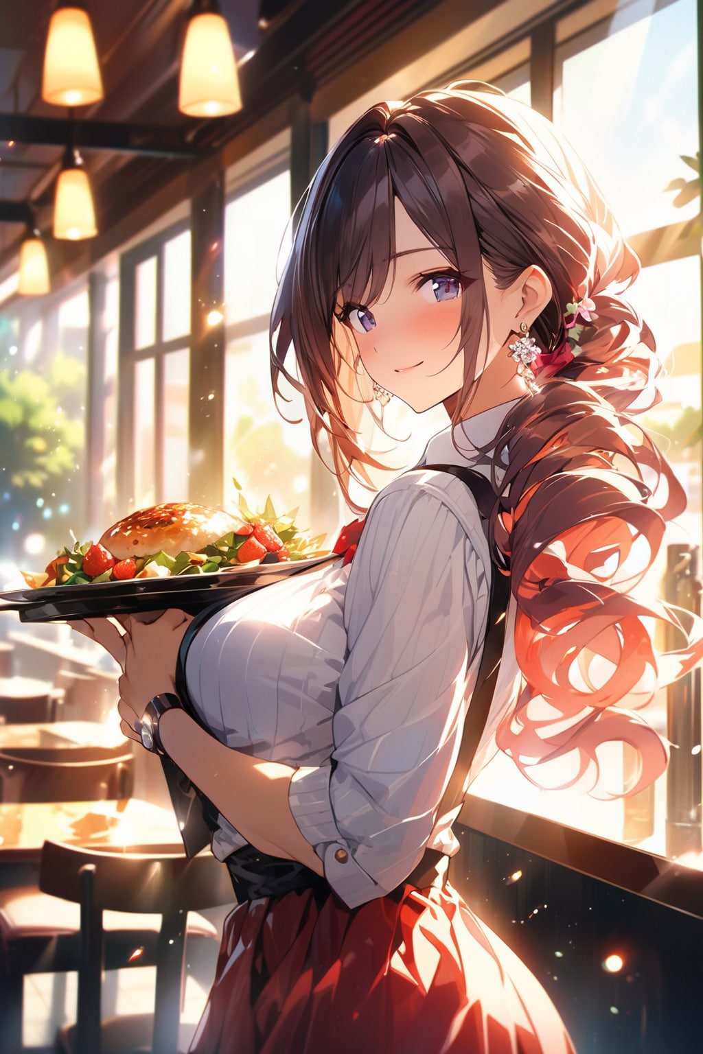 ウェイトレスの少女