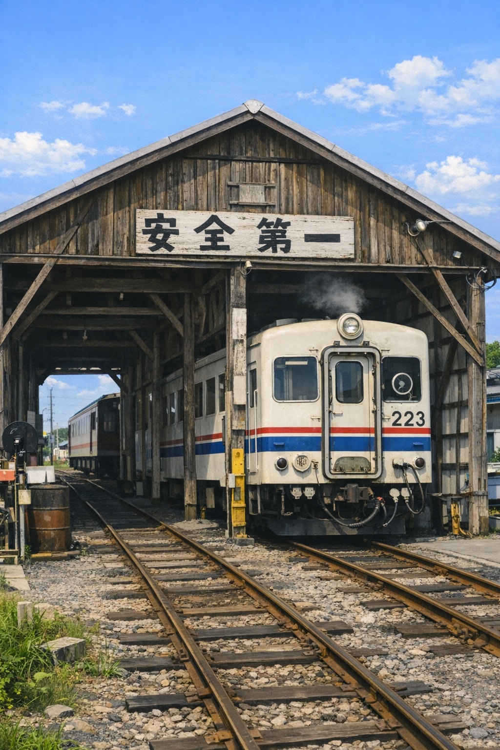 地方私鉄の車庫 | の人気AIイラスト・グラビア