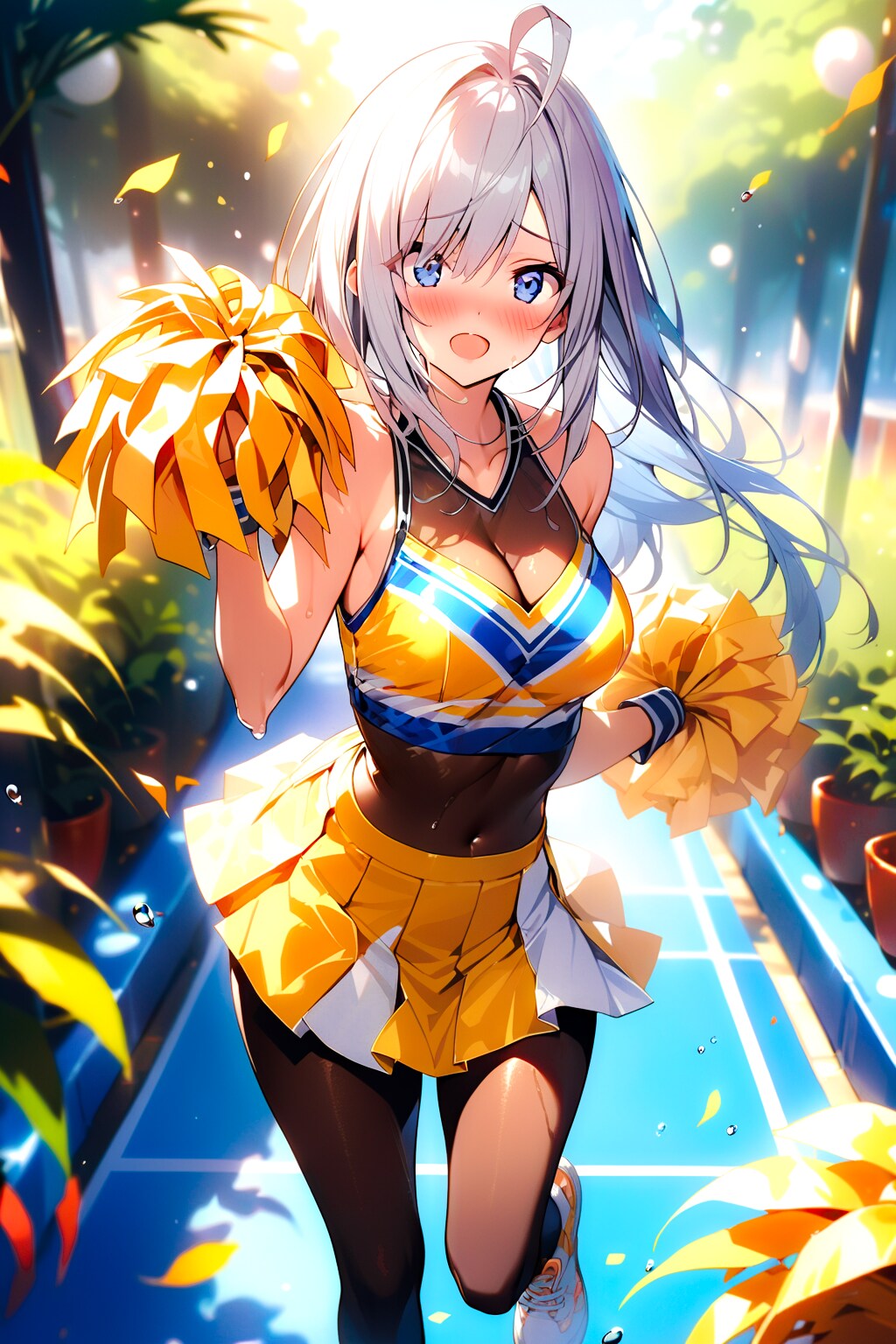 銀髪黒ぴちチアガールのお姉ちゃん！ part2 | の人気AIイラスト・グラビア