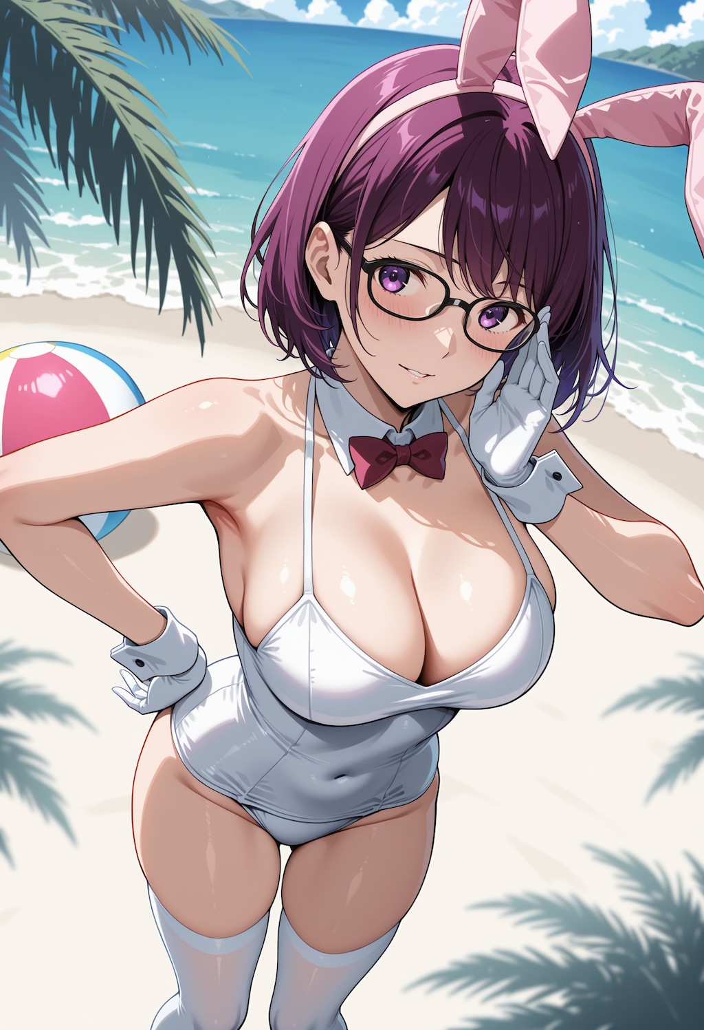 逆バニーの日イラストアップするの忘れたのでスク水バニー💕