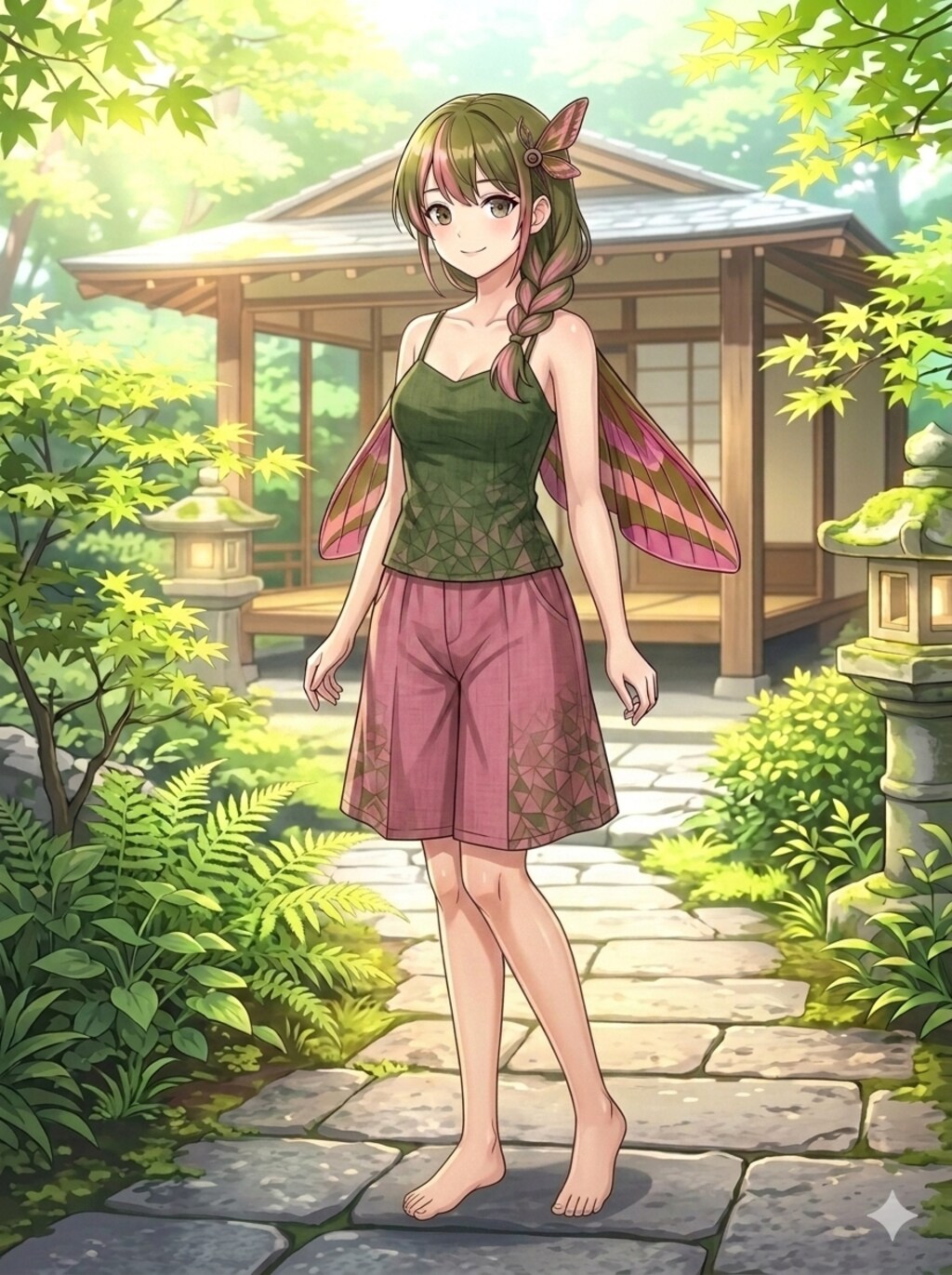 ベニスズメ擬人化(それ、蛾です)