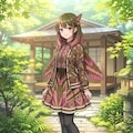 ベニスズメ擬人化(それ、蛾です) 2枚目