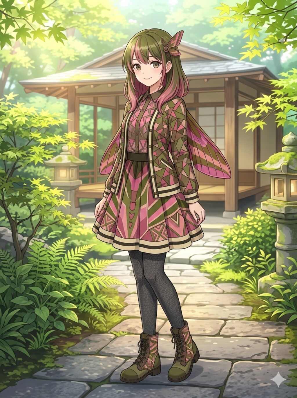 ベニスズメ擬人化(それ、蛾です)