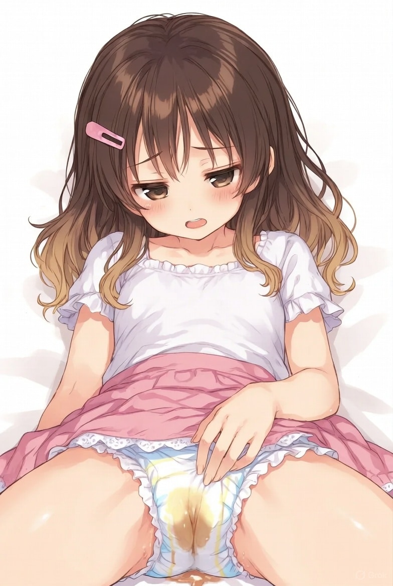 おむつお漏らしプレイ少女