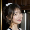 お団子ヘア裸エプロン 9枚目