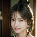 お団子ヘア裸エプロン 12枚目