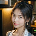 お団子ヘア裸エプロン 11枚目