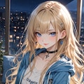 金髪ロングパーカー 5枚目