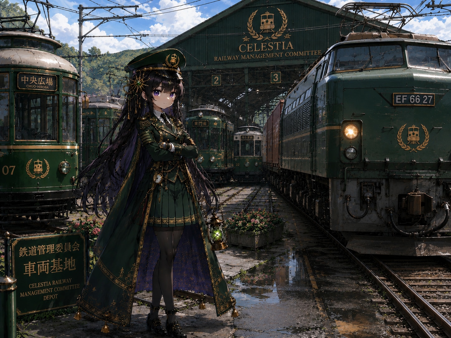 鉄道管理委員会車両基地の様子