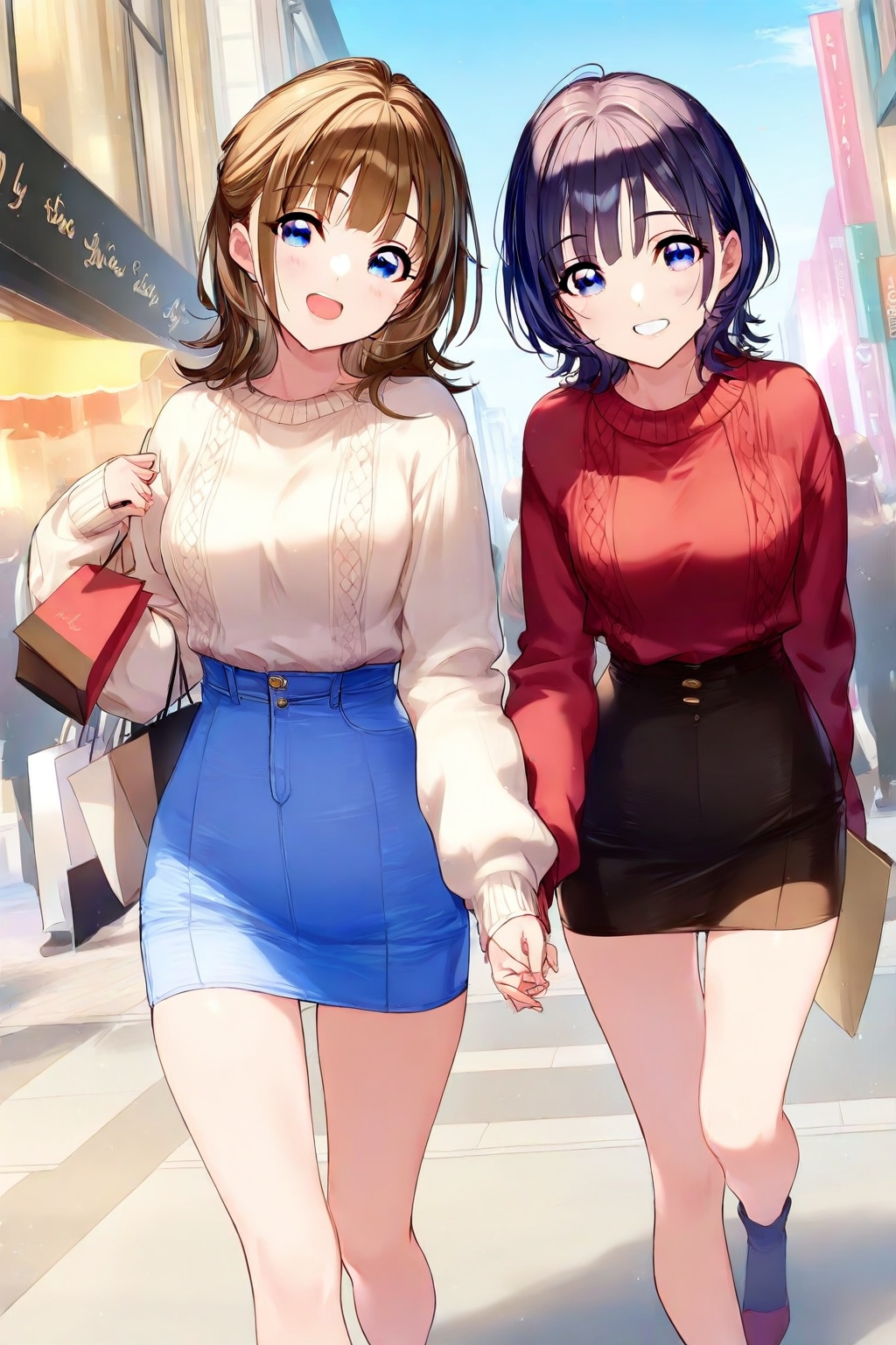 仲良く、ショッピング。 | の人気AIイラスト・グラビア
