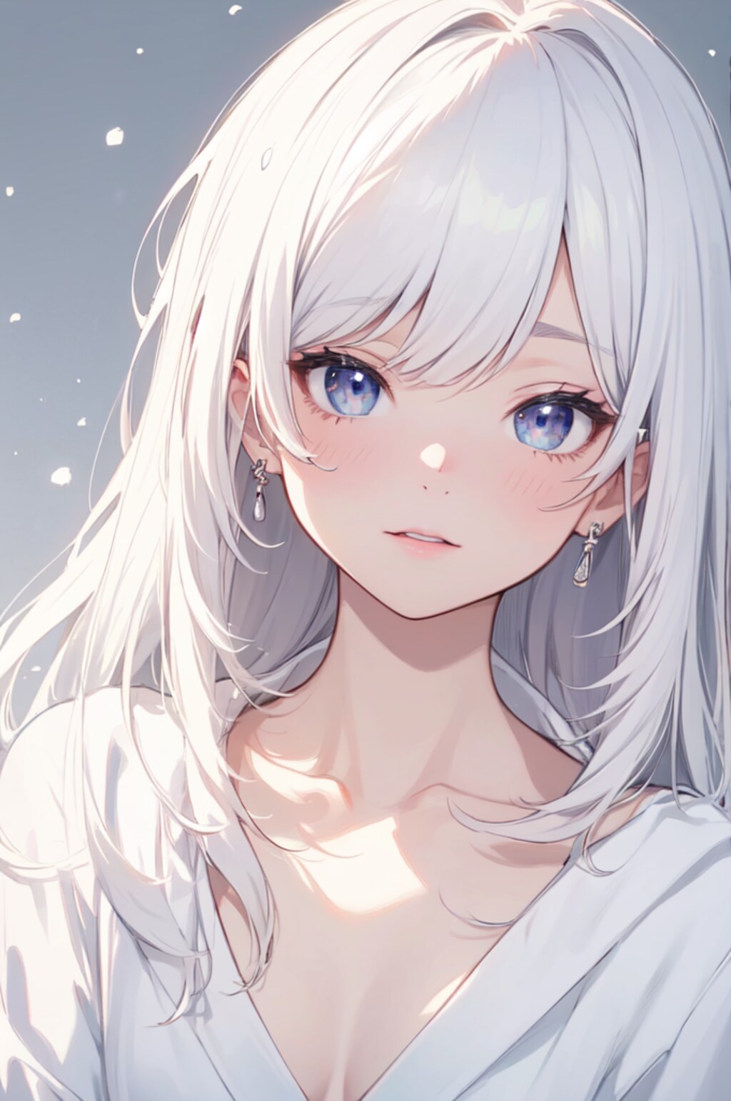 雪のような美少女
