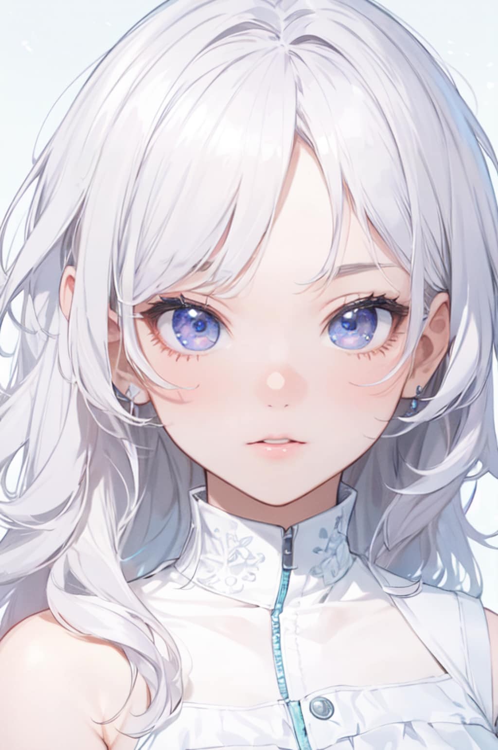 雪のような美少女