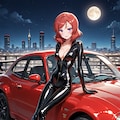ラバースーツの真姫まーと自動車(ちちぷい版) 3枚目