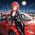 ラバースーツの真姫まーと自動車(ちちぷい版) 2枚目